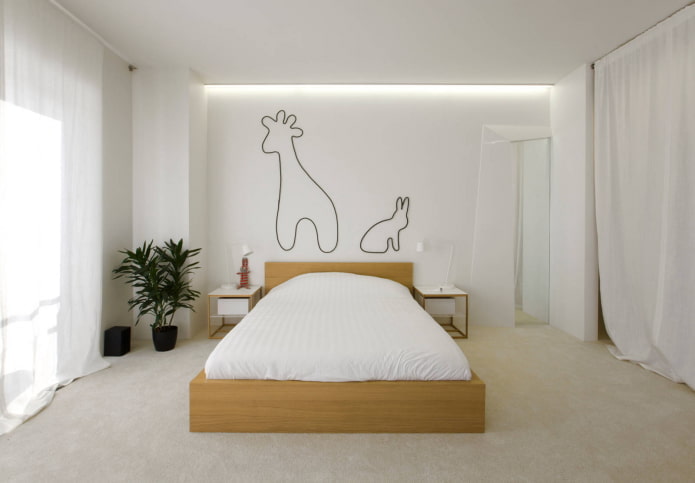 Dormitorio de estilo minimalista