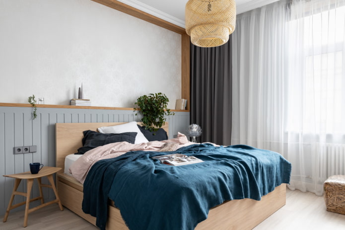 Azul y madera