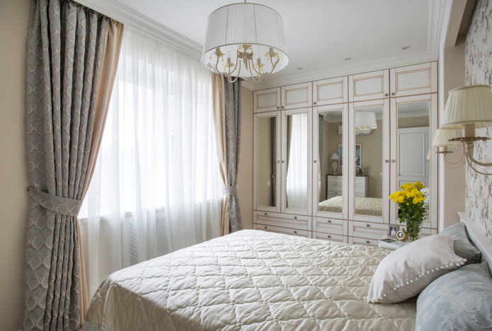 dormitorio de 9 cuadrados de estilo clásico