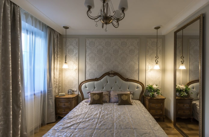 dormitorio de 9 cuadrados de estilo clásico
