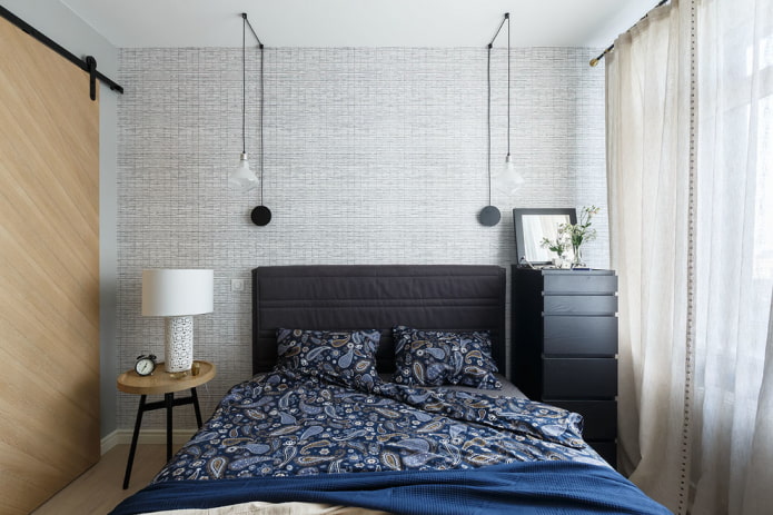 Dormitorio de 9 metros cuadrados de estilo moderno