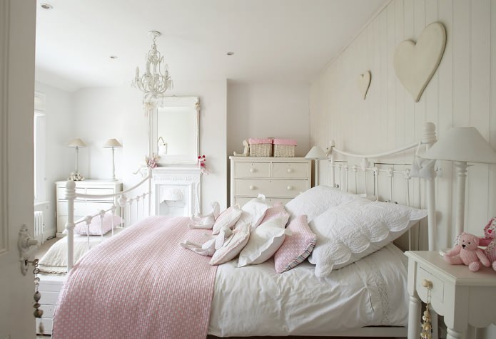 diseño de dormitorio para niña en estilo shabby chic
