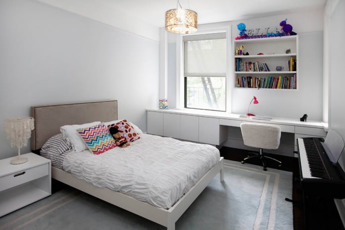 Interior de dormitorio para niña