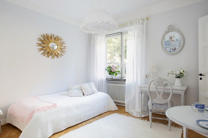 Interior de dormitorio para niña