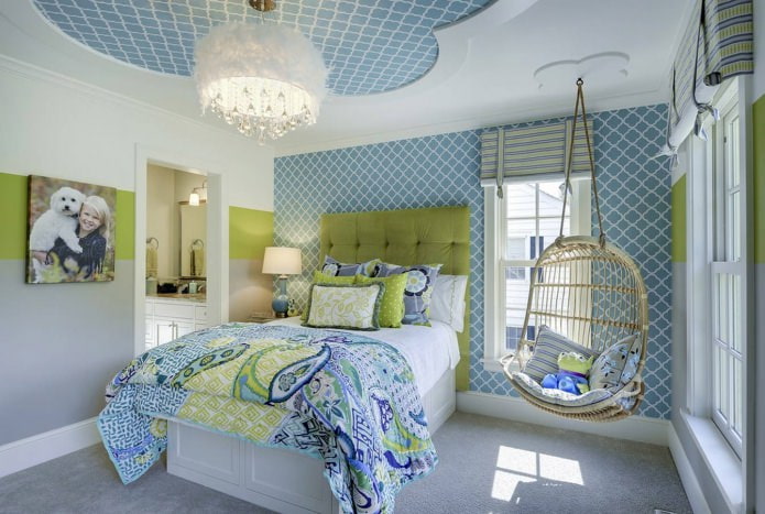 diseño de dormitorio moderno para una niña Chica