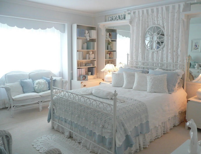 diseño de dormitorio para niña en estilo shabby chic
