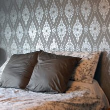 Diseño de dormitorio con papel pintado gris: 70 mejores fotos del interior-8