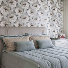 Diseño de dormitorio con papel pintado gris: 70 mejores fotos del interior-4