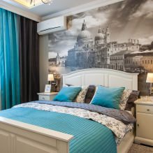 Diseño de dormitorio con papel pintado gris: 70 mejores fotos del interior-3