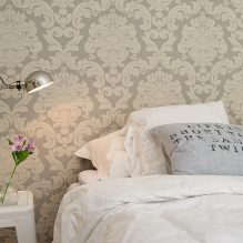 Diseño de dormitorio con papel pintado gris: 70 mejores fotos del interior-9