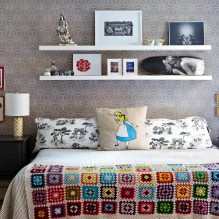 Diseño de dormitorio con papel pintado gris: 70 mejores fotos del interior-1