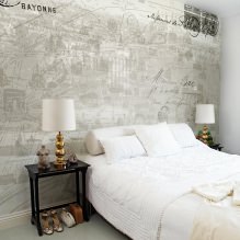 Diseño de dormitorio con papel pintado gris: 70 mejores fotos del interior-0