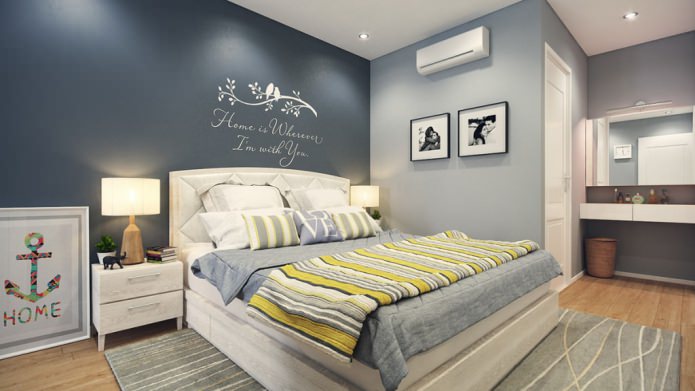 Pintar las paredes del dormitorio en gris