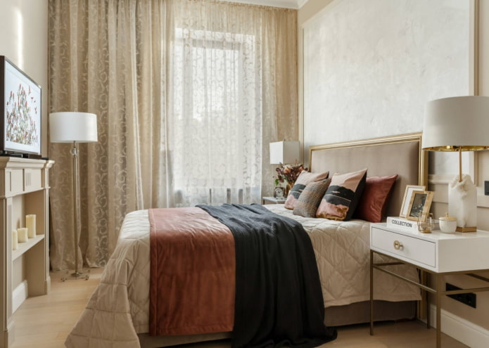 dormitorio en tonos beige