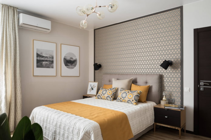 dormitorio con acentos amarillos