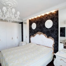 Diseño de paredes en el dormitorio: selección de colores, opciones de acabado, 130 fotos del interior-22