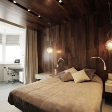 Diseño de paredes en el dormitorio: selección de colores, opciones de acabado, 130 fotos del interior-23