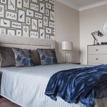 Diseño de paredes de dormitorio: selección de colores, opciones de acabado, 130 fotos del interior-2