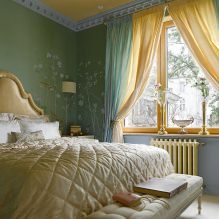 Diseño de paredes en el dormitorio: selección de colores, opciones de acabado, 130 fotos del interior-24