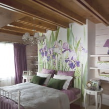 Diseño de paredes de dormitorio: selección de colores, opciones de acabado, 130 fotos del interior-13