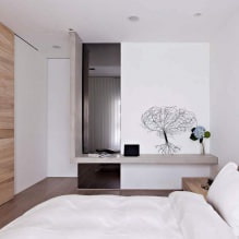 Diseño de paredes de dormitorio: selección de colores, opciones de acabado, 130 fotos del interior-11