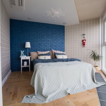 Diseño de la pared del dormitorio: selección de color, Opciones de acabado, 130 fotos en el interior-6