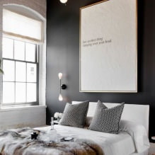 Diseño de la pared del dormitorio: selección de colores, opciones de acabado, 130 fotos en el interior-4