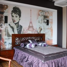 Diseño de paredes en el dormitorio: selección de colores, opciones de acabado, 130 fotos del interior-21