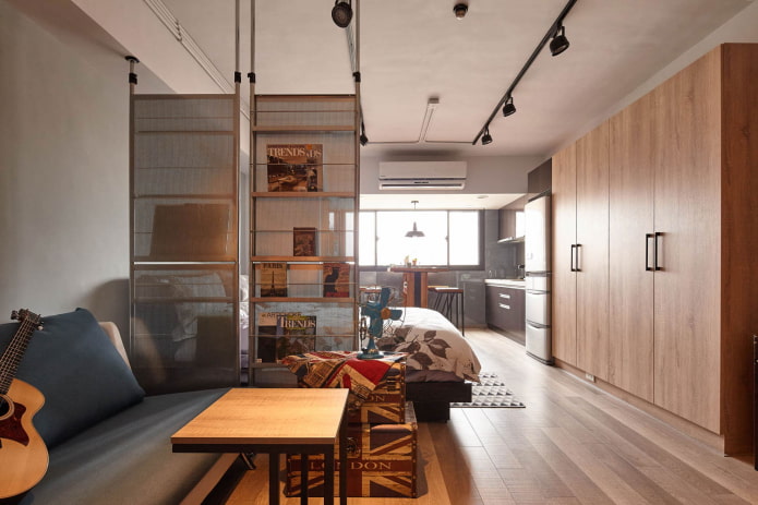 Interior de un estudio tipo loft