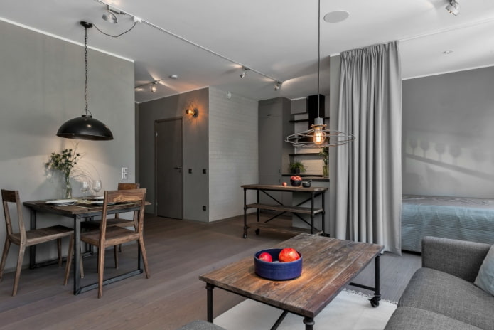 Interior de un estudio tipo loft