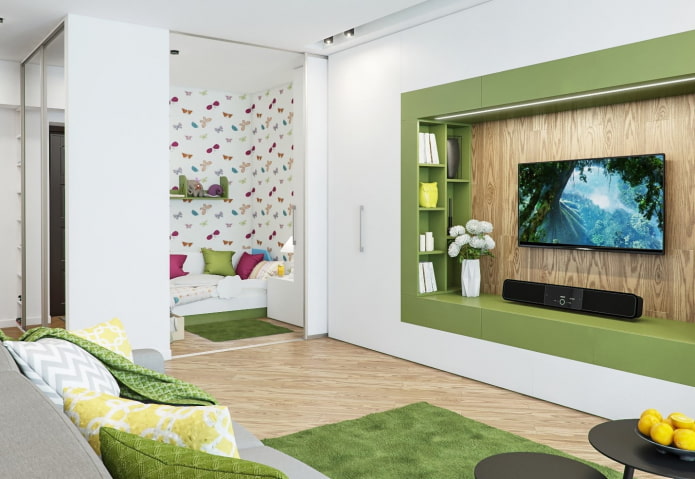 Rincón infantil en el interior de un estudio