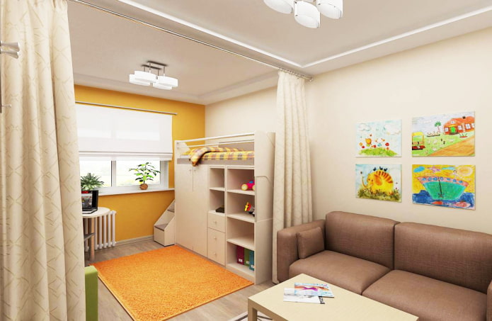 Habitación infantil en el interior de un estudio