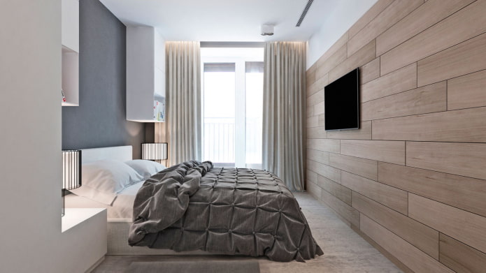 Dormitorio en un apartamento de tres habitaciones