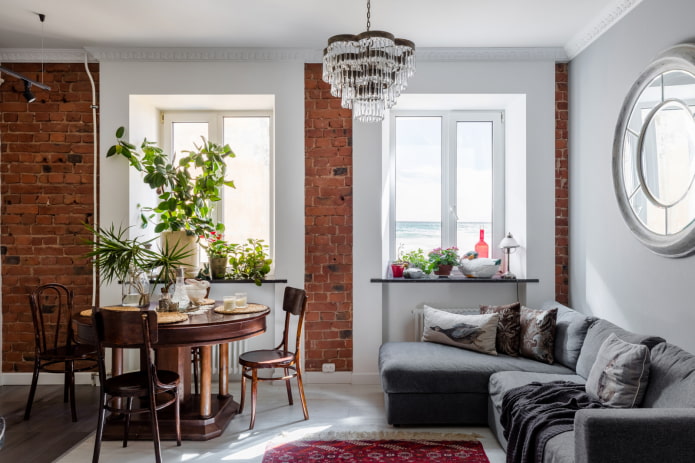 Estilo escandinavo en un apartamento de tres habitaciones