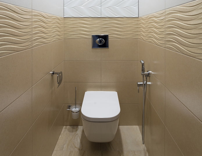 una variante del acabado de un baño moderno