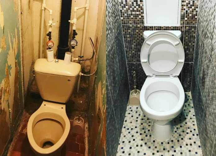 Fotos antes y después de la renovación del baño