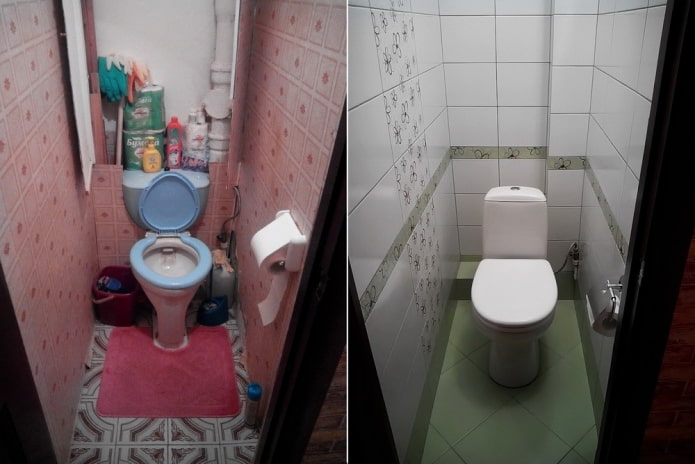 Fotos antes y después de la renovación del baño