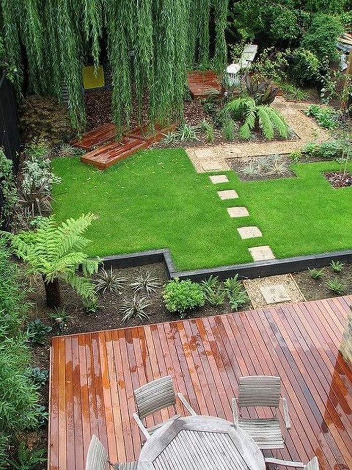 terraza en el terreno