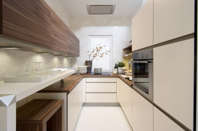 narrow kitchen