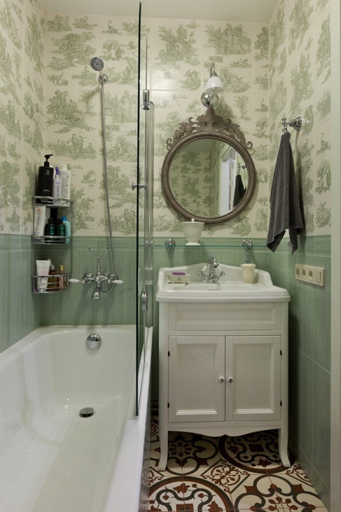 baño de 3 m² de estilo provenzal