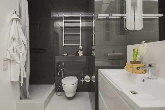 esquema de colores de un baño combinado