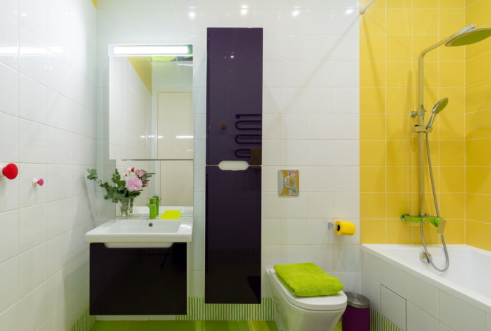 diseño interior de baño combinado