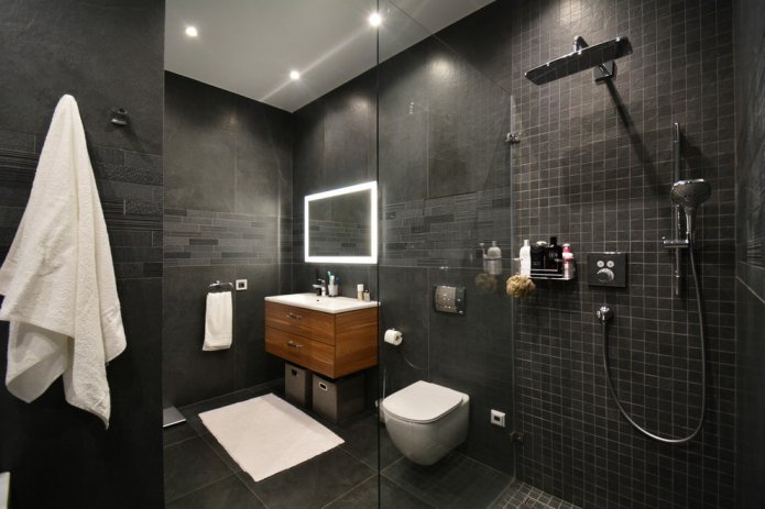 esquema de colores de un baño minimalista