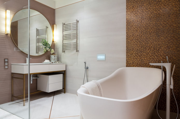 grifos blancos en el baño