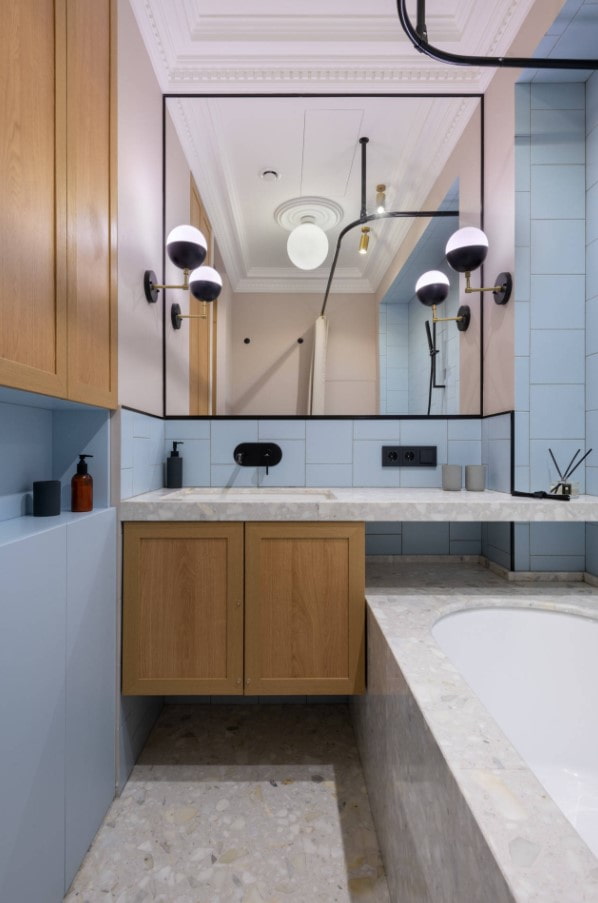 Tonos pastel para el baño