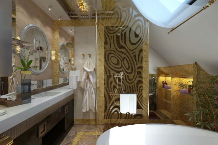 Baño en estilo art déco