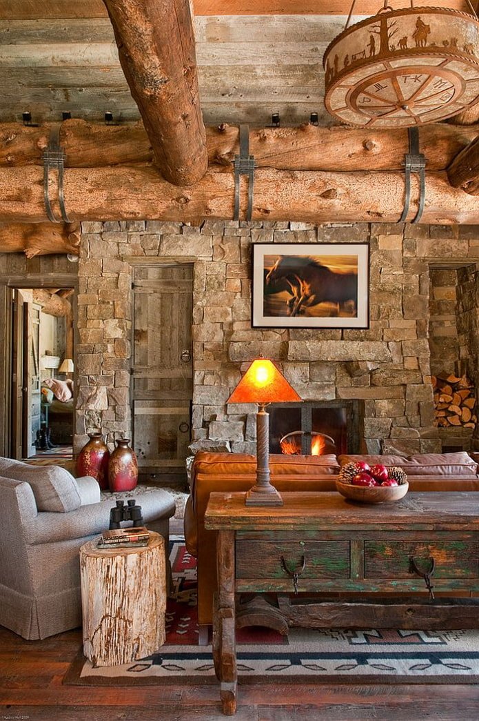 Chimenea en el salón