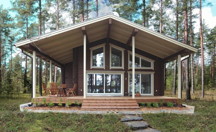 Porche de una casa de estilo escandinavo