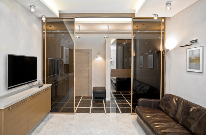 puertas de compartimento en un tabique interior
