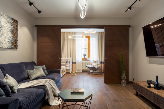 Puertas de compartimentos para zonificación de una habitación